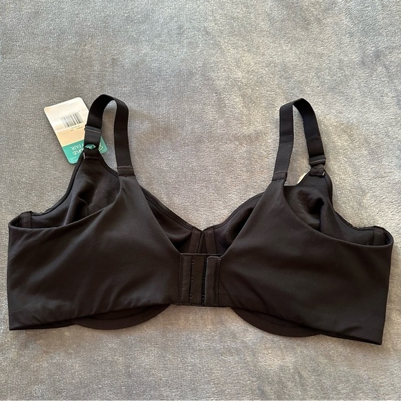 NWT Vanity Fair Radiant Womens Back Smoothing Underwire Bra Midnight Black - Picture 7 of 11